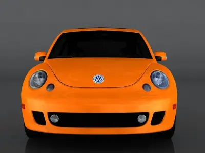 Volkswagen Beetle Turbo Low-poly 3D model