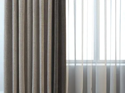 Set 20 Curtains 3D model