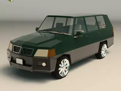 Low Poly SUV 01 Low-poly 3D model