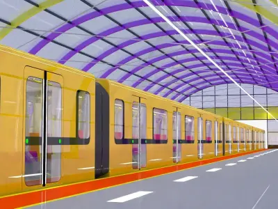 Metro station concept II 3D model