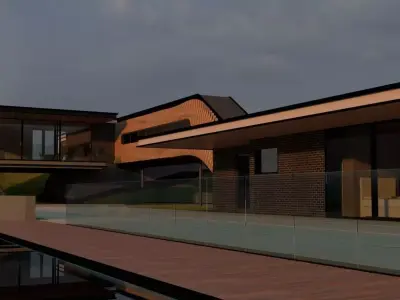 Vacation Modern House 3D model