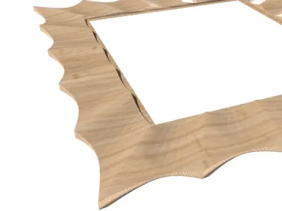 Frame-013 wooden frame with scalloped edge 3D model
