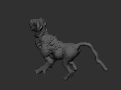 Sphinx creature cyclop 3D model