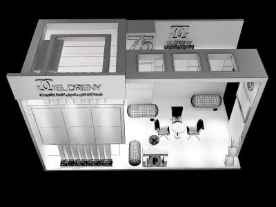 Booth Exhibition Stand a201 3D model
