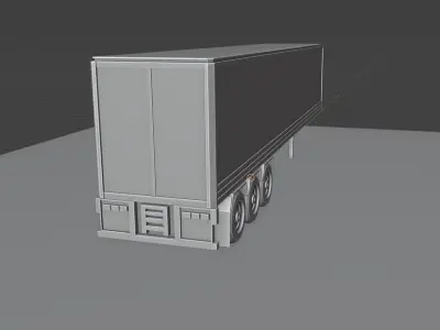 Standard Flat TILT Semi Trailer Truck 3D Model 3D print model