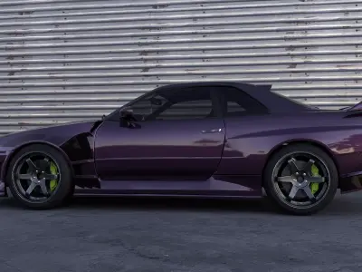 Nissan GTR R34 Tuning - High-Quality 3D Model with Scene  3D model