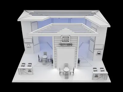Booth Exhibition Stand a569a 3D model