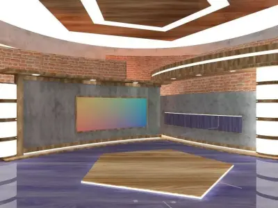 Visual Studio 3D TV panel 3D model