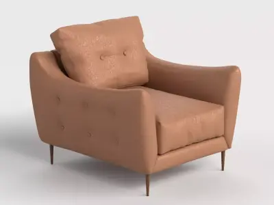 Chair 8 Leather Armchair Sofa 3D model