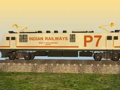 Indian Railway Electric Locomotive 3D Model 3D model