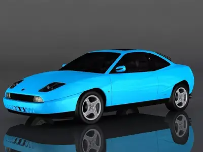 Fiat Coupe 2000 Low-poly 3D model