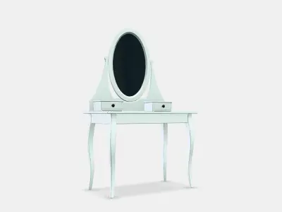 HEMNES Dressing table with mirror Low-poly 3D model