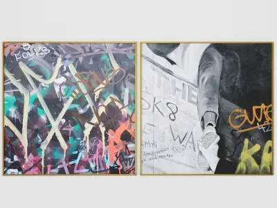 Art Frames 86- 2 Canvas Painting 3D model