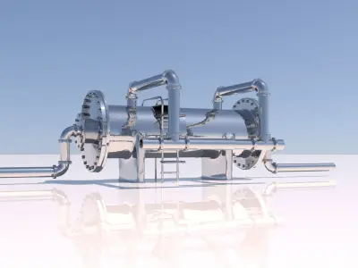 Refinery Heat Exchanger 01 3D model