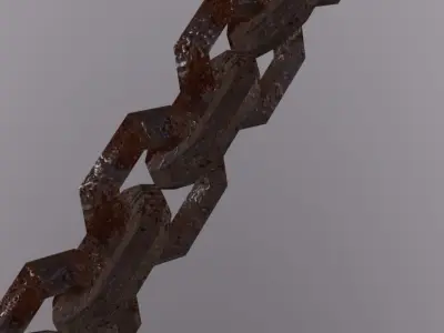 Rusty Chain  Low-poly 3D model