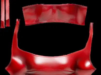 Red top PBR 4k Low-poly 3D model