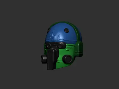 helmet high poly sculpt 3d printable  3D model