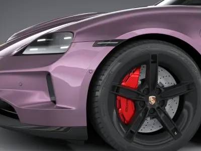 Porsche Taycan Turbo 4S Sport Turismo 2025 3D model