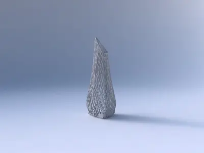 Vase puffy tipped triangle with lattice tiles  3D print model
