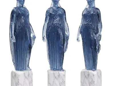 Lalique caryatid of acropolis sculpture 3D model