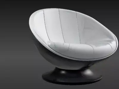 Futuristic Lounge Chair 3D Model Modern Sci-Fi Furniture Low-poly 3D model