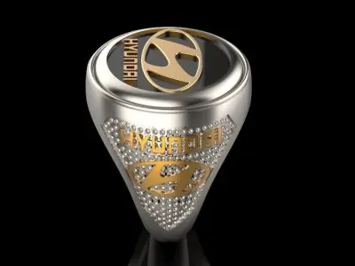 hyundai ring Silver Gold  Print 3D print model