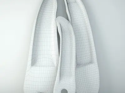 Old Wood Long Troughs 3D model