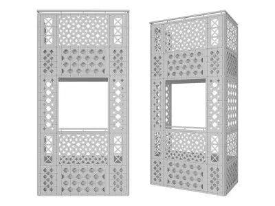 Fasade Elements Balcony Railing Ornament 3D model