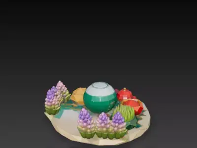 Nowruz Festival Foods Podium Persian 3D 3D print model