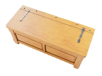 Traditional Wood Chest 3D model