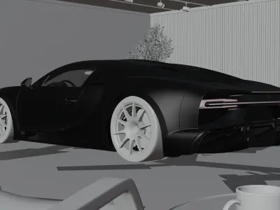 Bugatti chiron 3D model V1