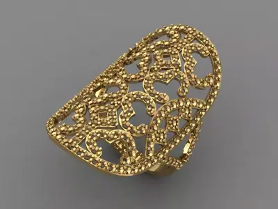 Vintage Womens Diamond Ring Women Rings 3dmodels 3D print model 3D print model 16