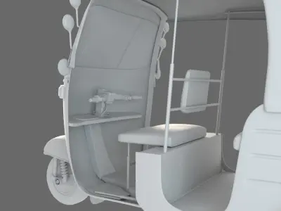 toktok rickshaw taxi 3D model 3D model