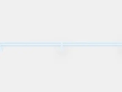 BEKRAFTA Double curtain rod set Low-poly 3D model