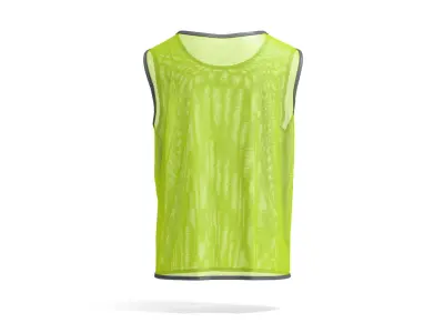 Green Football Team Practice Vest - soccer for training uniform 3D model