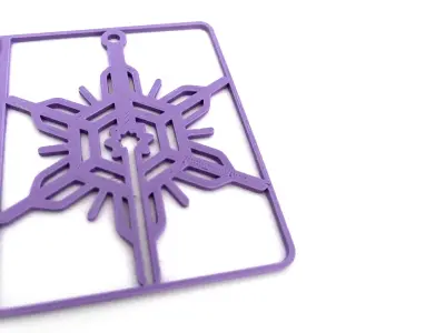 Snow Stocking Sprue 3D Printable Royalty Free Holiday Ornament 3D print model