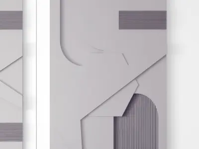 three-dimensional painting relief decorative Modern 3D model