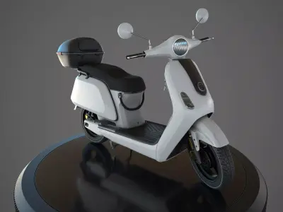 Electric Urban Scooter Low-poly 3D model