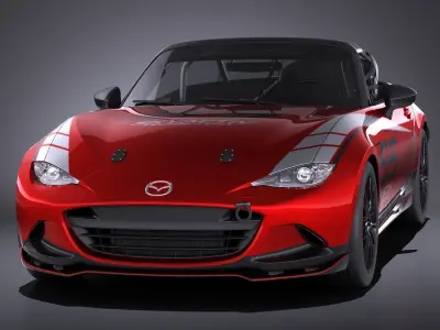 Mazda MX-5 2016 CUP Race Car VRAY 3D model