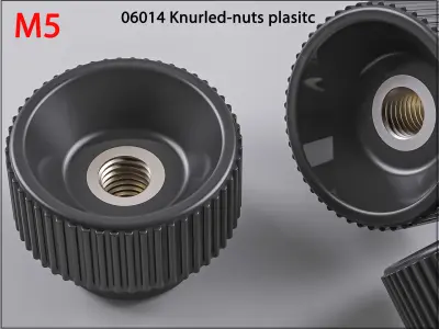 M5 06014-11200524  Raendelschrauben Kunststoff Knurled Nuts  3D print model