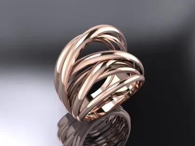 Jewelry Ring Gold 3D print model