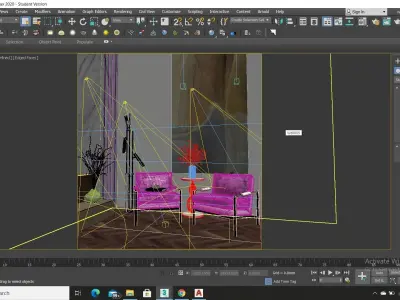 Opulent Modern Master Bedroom Interior Scene  Free low-poly 3D model