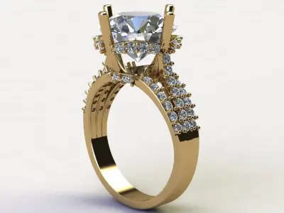 Popular model women ring 2020 R76 3D model