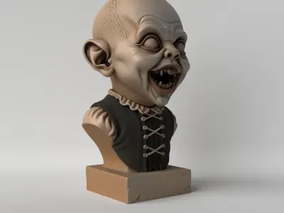 Creepy Baby Horror Sculpture for Halloween 3D print model