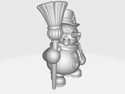 Charming Snowman 3D Print Model Winter Holiday Decoration 3D print model