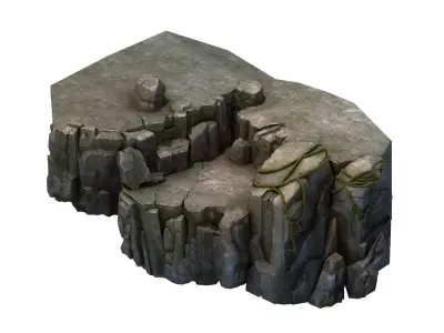 Stone Fallen Land - Shore 01 3D model