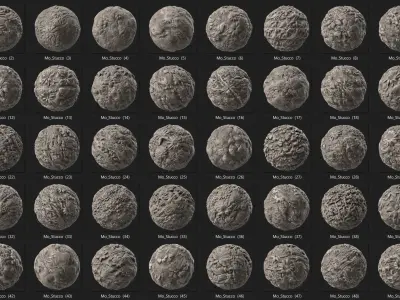 100 SBSAR Stucco flower Materials Texture