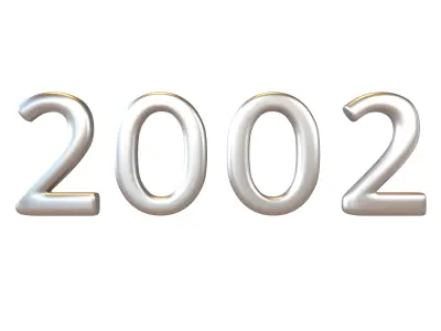 Year Number 2002 v1 003 Low-poly 3D model