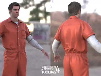 Mens and Womens Prisoner and Agent outfits 3D Model Collection