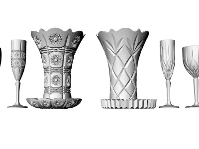 decore glass set  3D print model